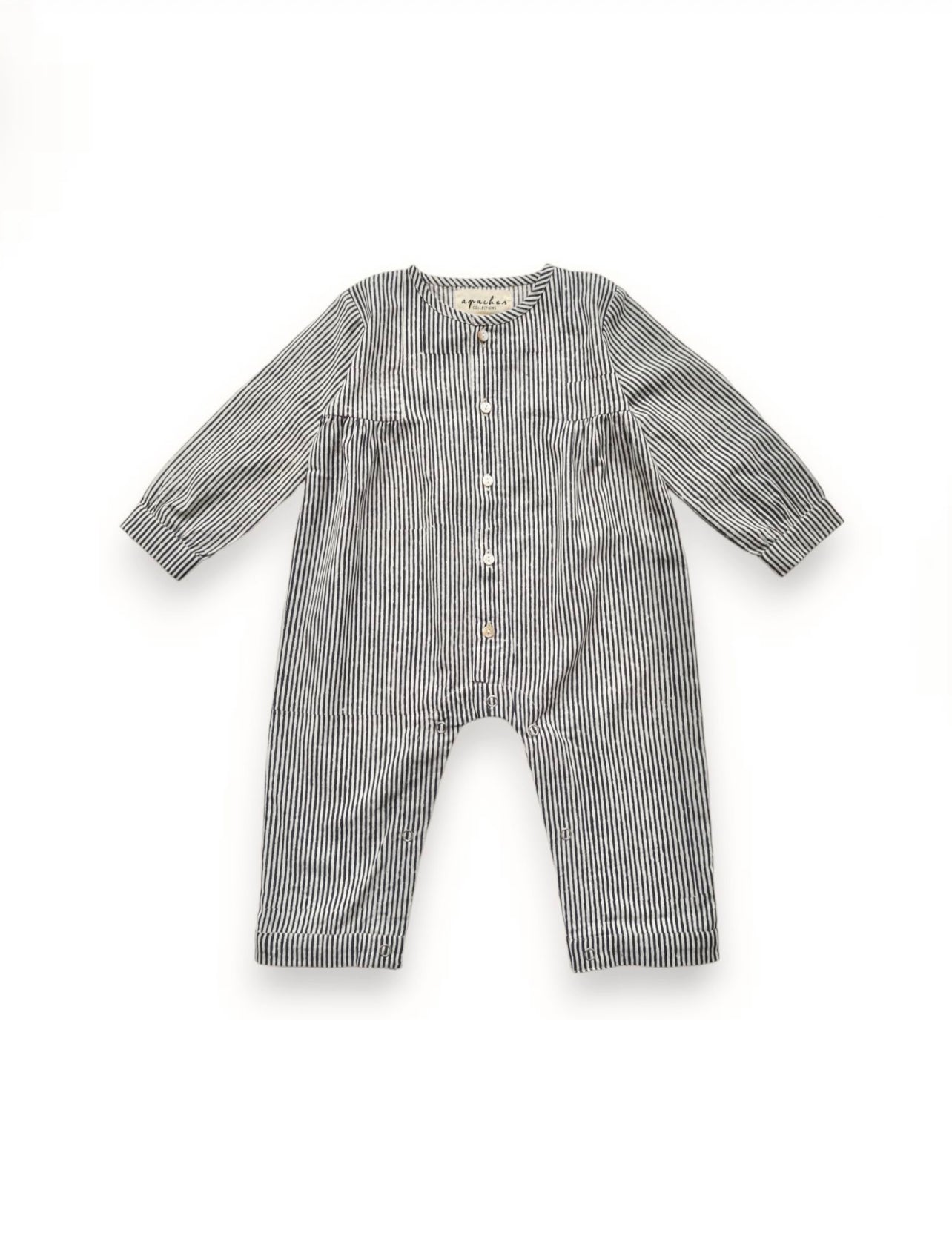 Moon Pyjama Bebé suit ♡ - Striped Blue