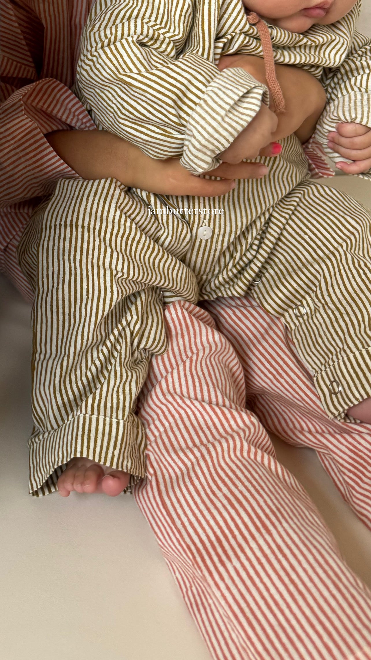 Moon Pyjama Bebé suit ♡ - Stripped Natural