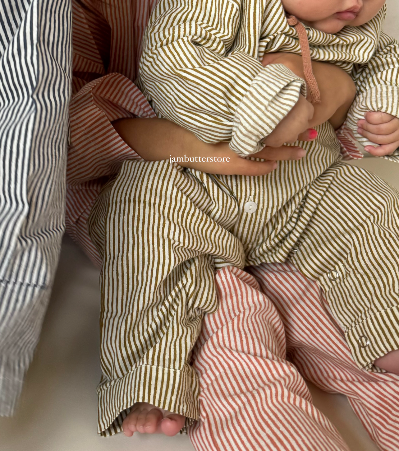 Moon Pyjama Bebé suit ♡ - Stripped Natural