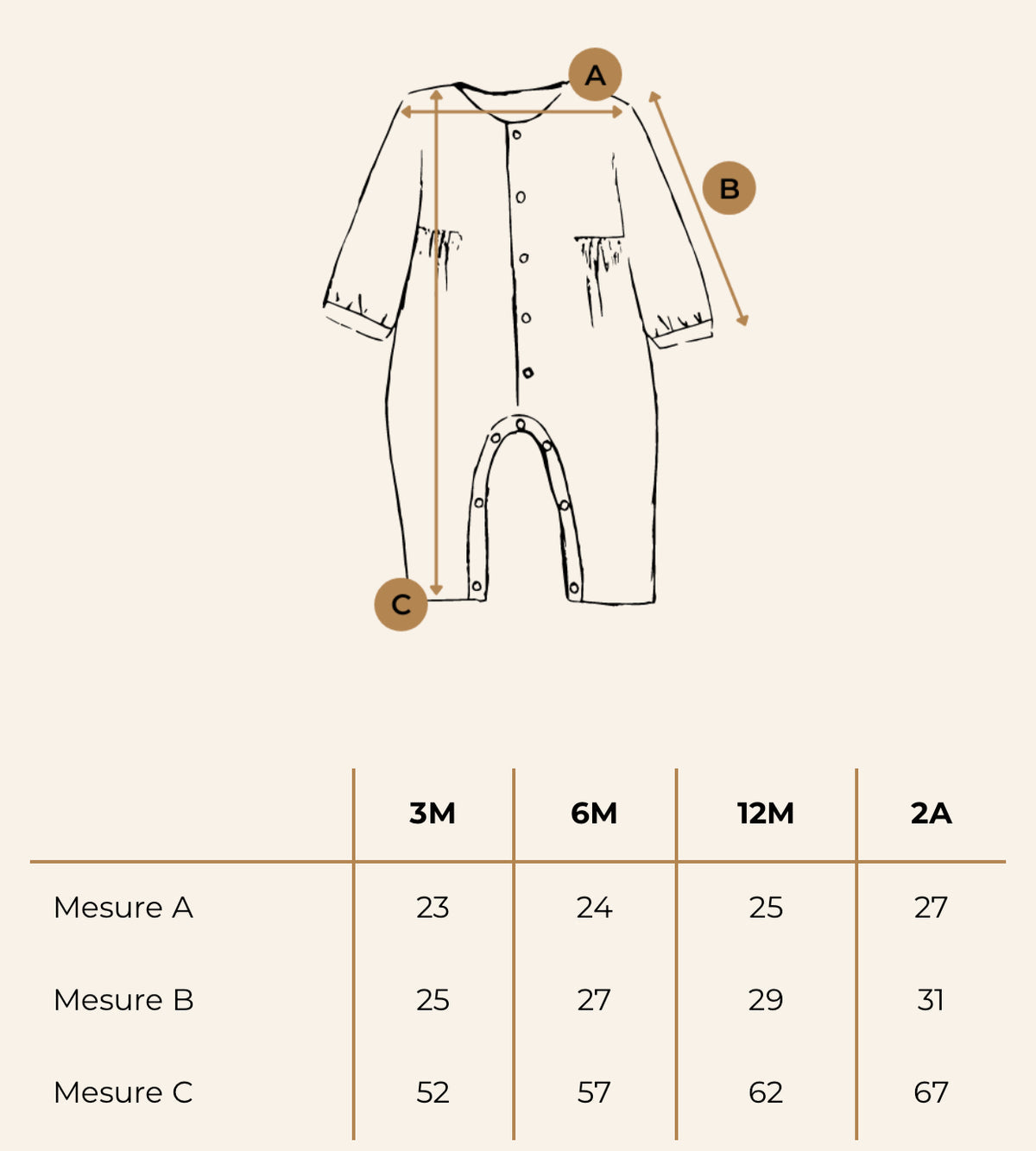 Moon Pyjama Bebé suit ♡ - Stripped Natural