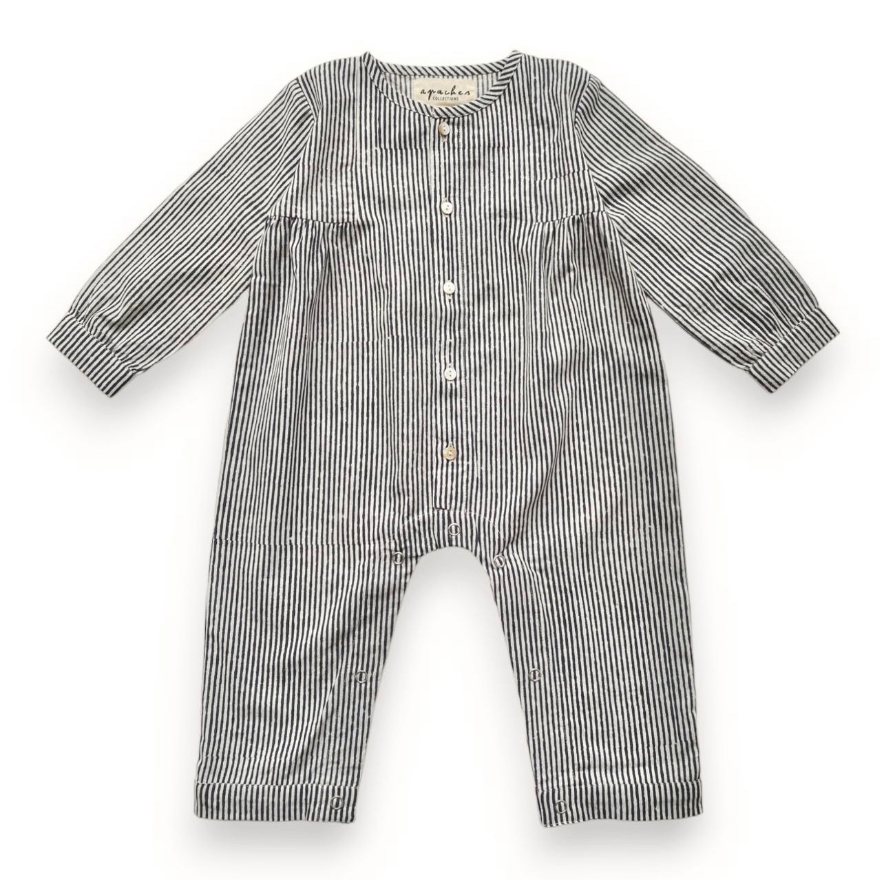 Moon Pyjama Bebé suit ♡ - Striped Blue