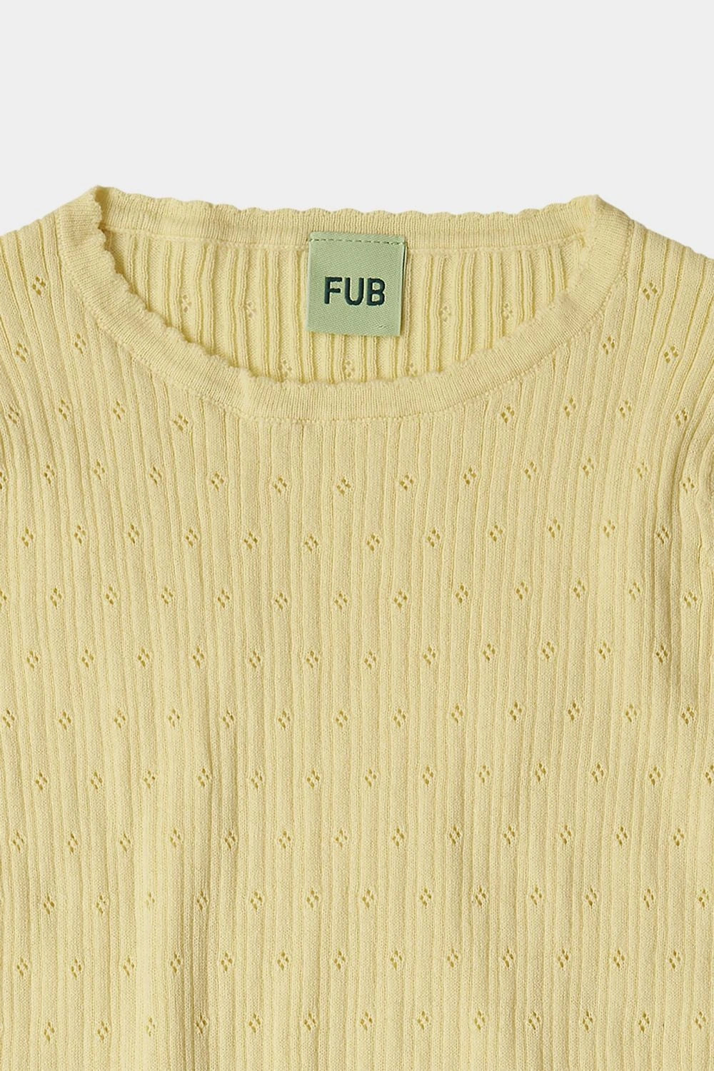 ON SALE -50% ~Pointelle Tee - Corn