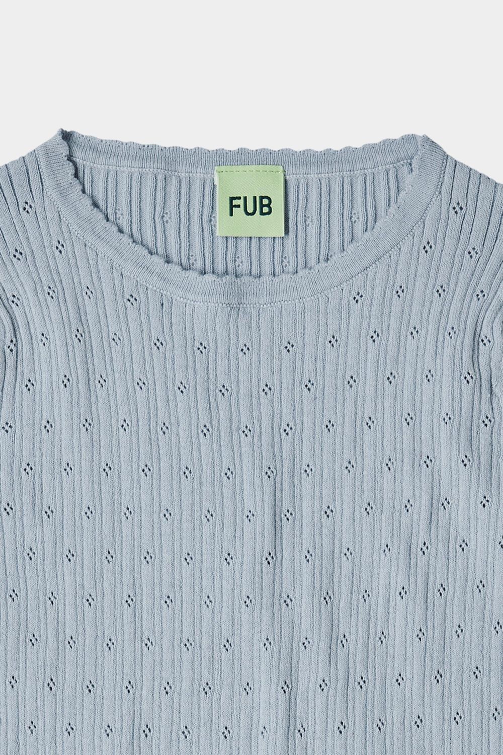 ON SALE -50% ~ Pointelle Tee - Cloud