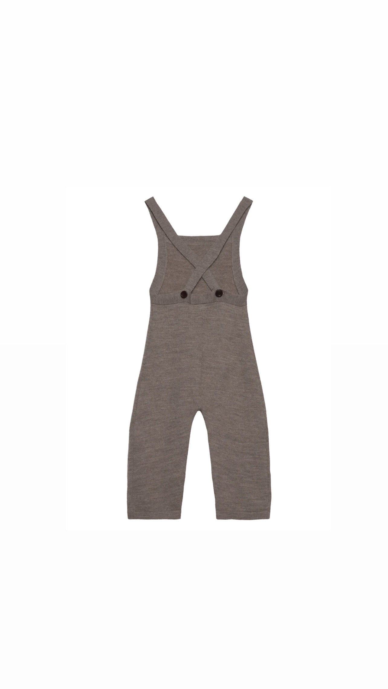 Baby Felted Overalls - Beige Melange