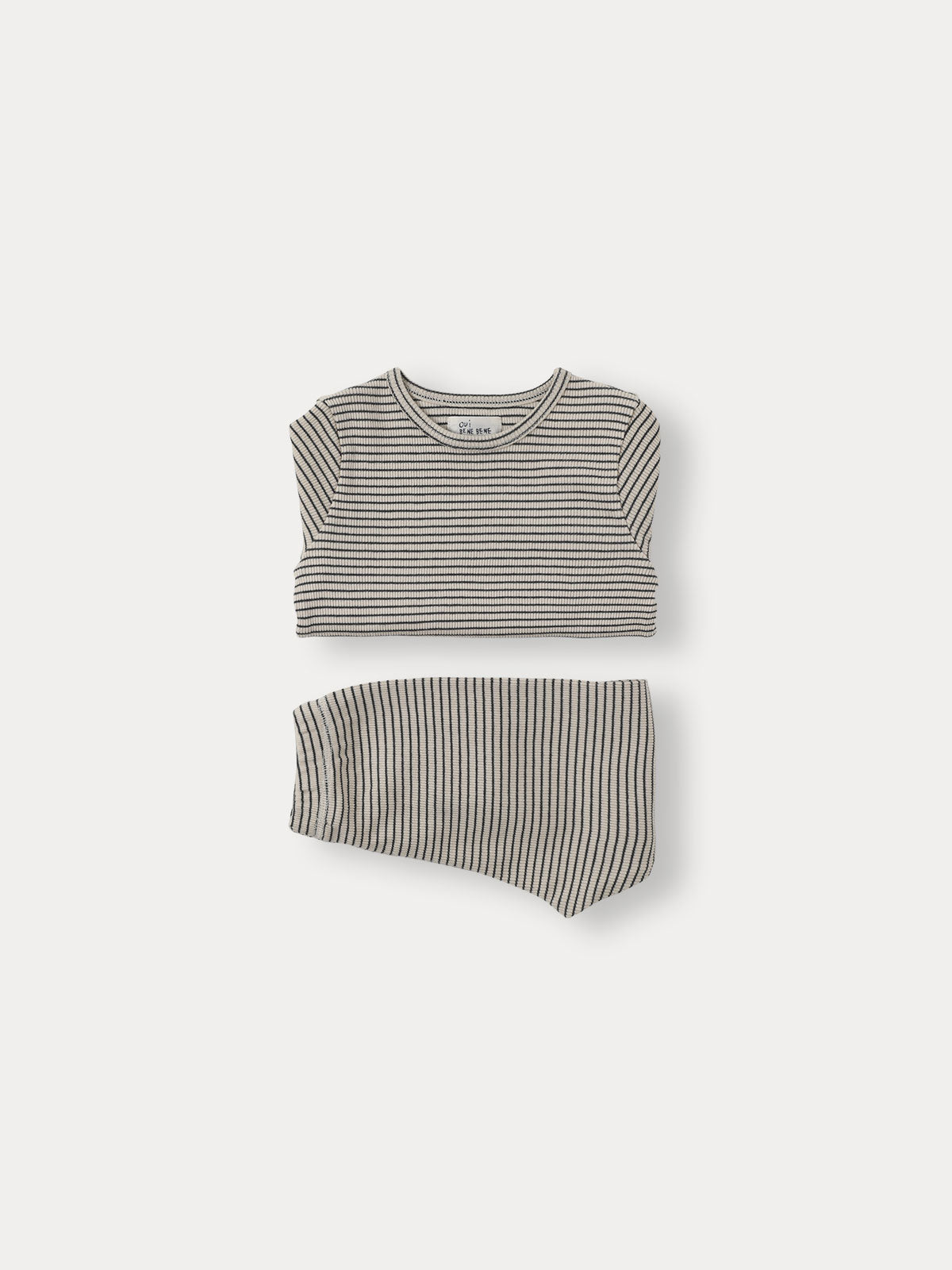 Bene Stripe Twinset - Charcoal