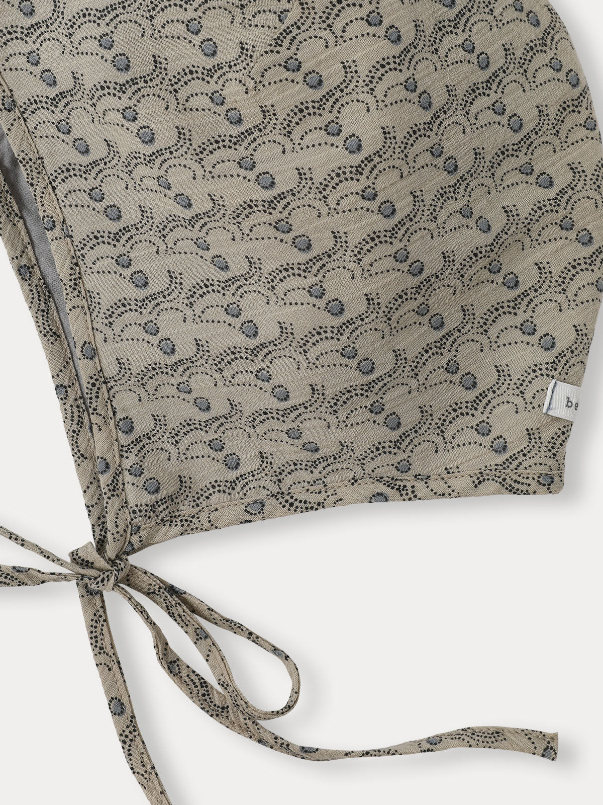 Cherry Dot Bonnet - Grayish Blue