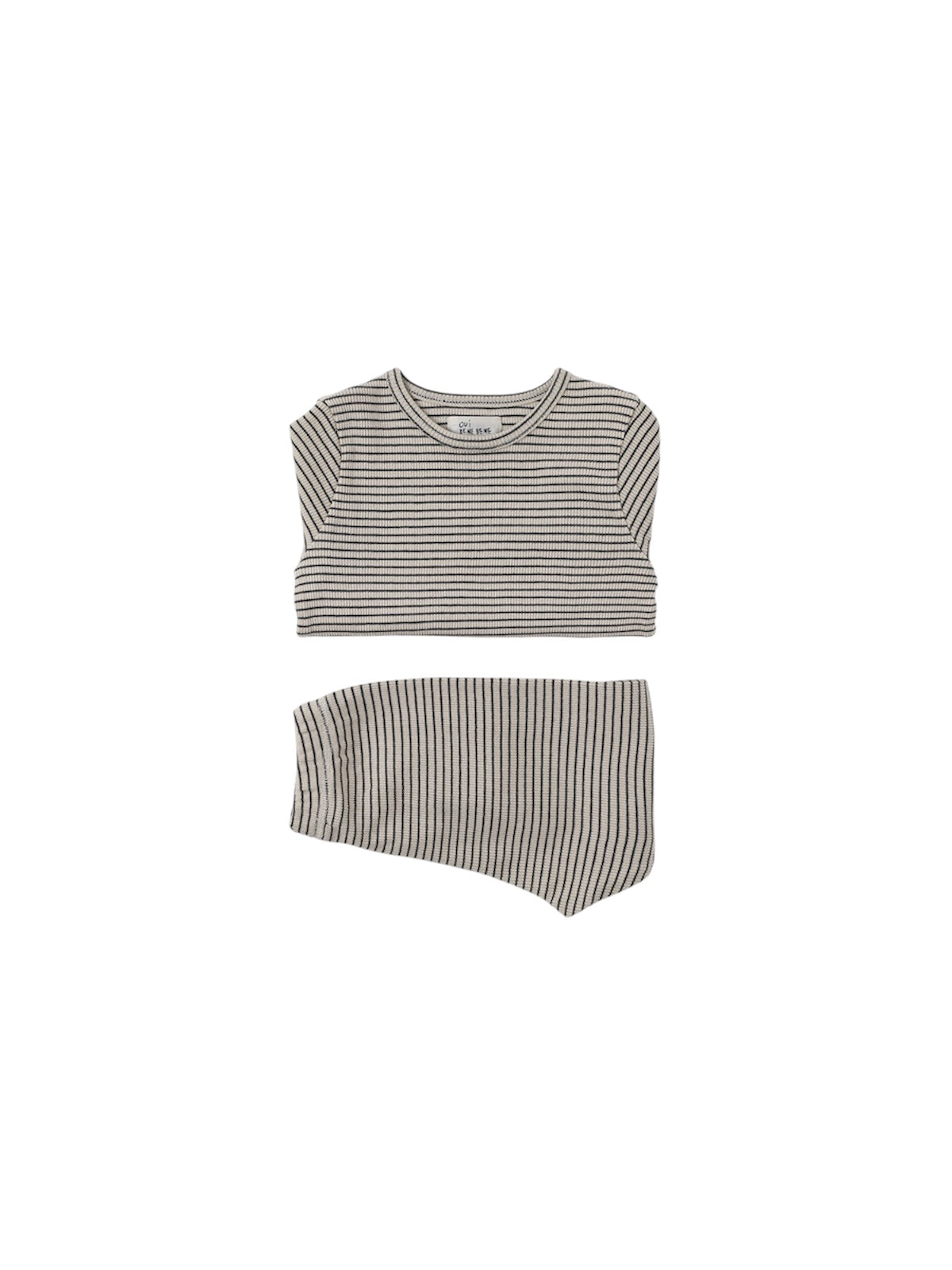 Bene Stripe Twinset - Charcoal