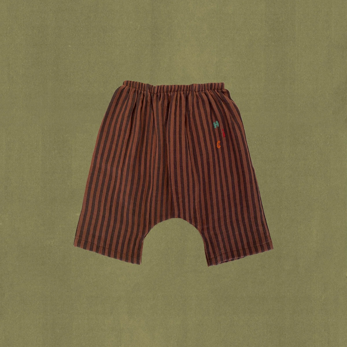 striped brown pants