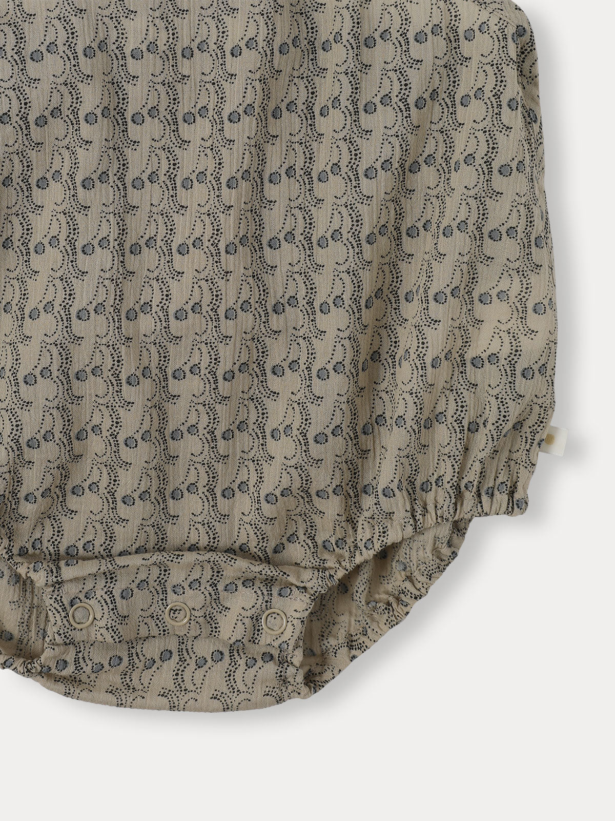 Cherry Dot Romper - Grayish Blue