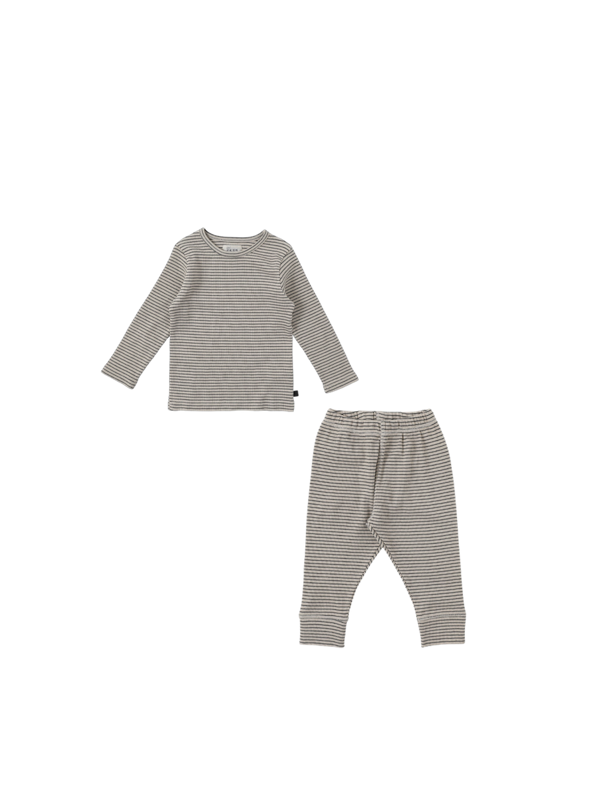Bene Stripe Twinset - Charcoal