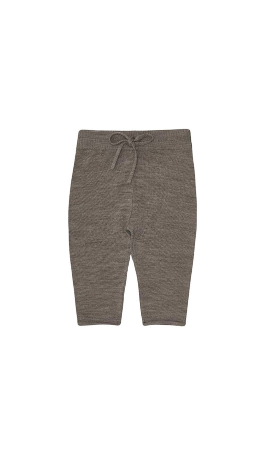 Straight Pants - Beige Melange