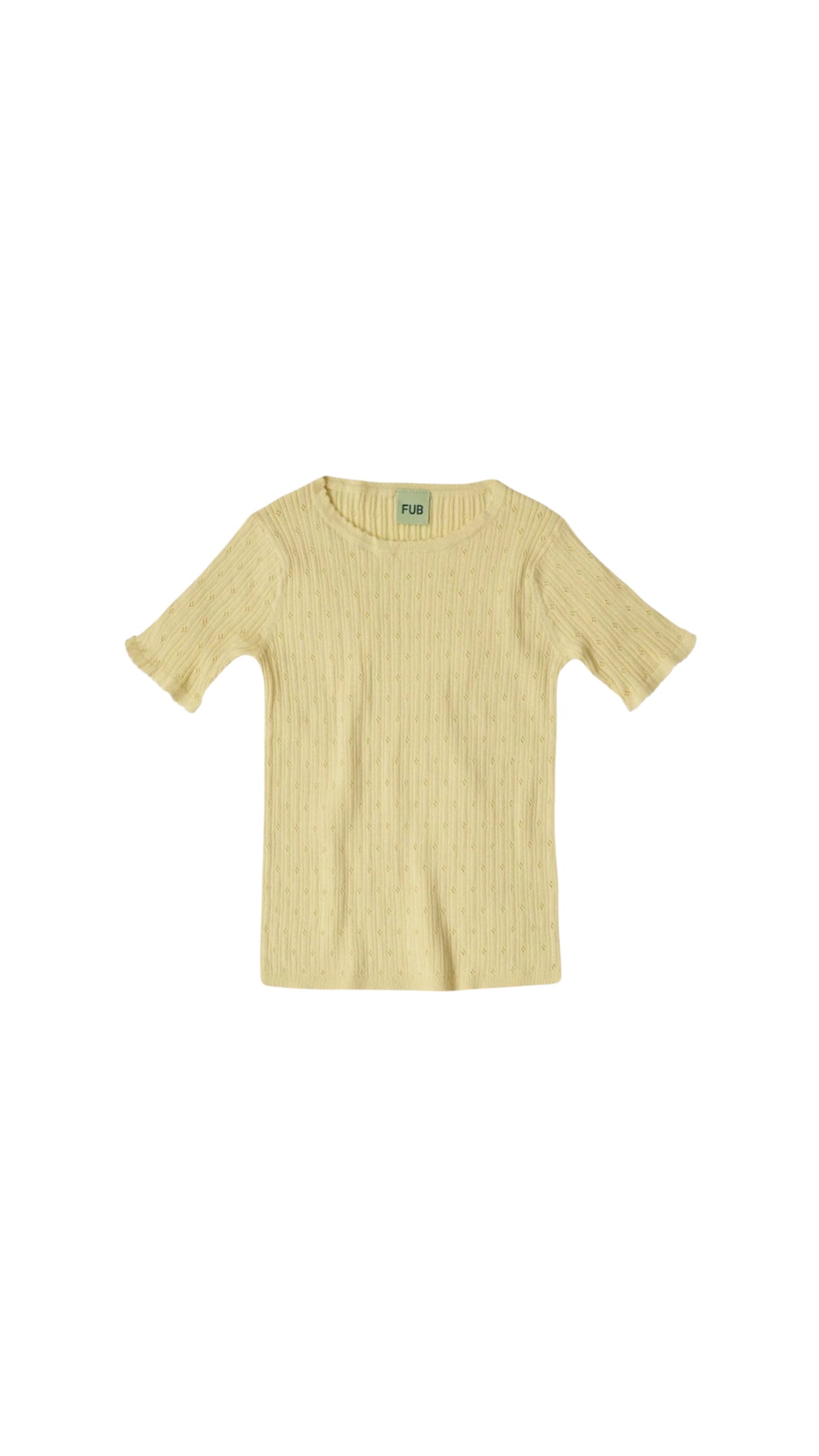 ON SALE -50% ~Pointelle Tee - Corn